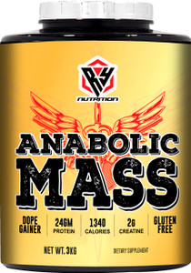 RY Nutrition Anabolic Mass Gainer For Bulk Mass Calories 1340 (Kesar Kulfi 6.6Lbs) Weight Gainers/Mass Gainers