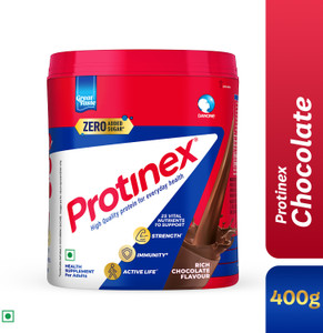 Protinex Rich chocolate | 40% daily protein with 200ml milk | Strong muscles | Zero sugar Whey Protein