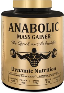 Dynamic Nutrition Anabolic With High Calories 1340 (6.6Lbs Chocolate) Weight Gainers/Mass Gainers