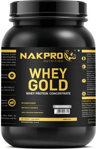 Nakpro Gold Whey Protein Concentrate, Jar - 28g Protein, Trustified Certified Whey Protein