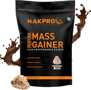 Nakpro Perform MassGainer High Protein&High Calorie Protein Powder 1Kg Cream Chocolate Weight Gainers/Mass Gainers