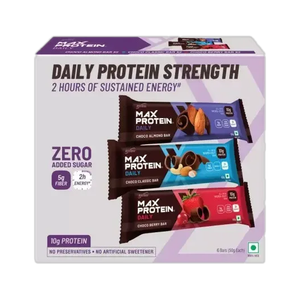 RiteBite Max Protein Daily Assorted 10g Protein Bars with 5g Fiber, 0 Added Sugar, 21 Vit. & Minerals Protein Bars