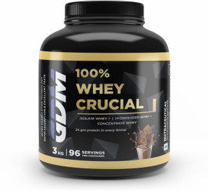 gdm nutraceuticals llp Whey Crucial with Isolate, Hydrolyzed and Concentrate and 24g High Protein Whey Protein