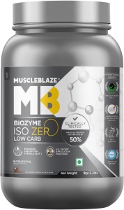 MUSCLEBLAZE Biozyme Iso-Zero, Low Carb, 100% Pure Isolate Whey Protein