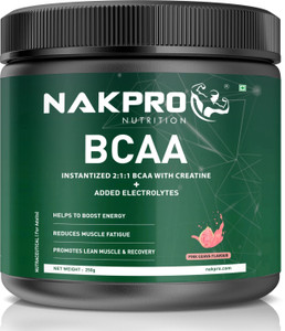 Nakpro BCAA 2:1:1 , 5g Vegan BCAA - Jar, 1.5g Creatine & Electrolytes for Endurance BCAA