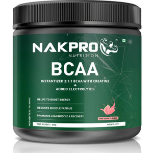 Nakpro BCAA 2:1:1 , 5g Vegan BCAA - Jar, 1.5g Creatine & Electrolytes for Endurance BCAA
