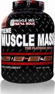 MUSCLE SIZE Xtreme Anabolic Muscle Mass High Protein Gainer (6lbs) Weight Gainers/Mass Gainers