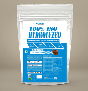 US KART 100% Hydrolyzed Whey Peptides & Isolate Primary Source Powder, 2KG Strawberry Whey Protein