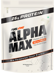 FUELONE Alpha Max Protein Blend | 26g Protein Per Scoop | 5.28g BCAA,3.23g Glutamic Acid Whey Protein