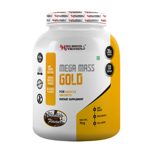 Animal Booster Nutrition Mega Mass Gold Mass Gainer 3kg Weight Gainers/Mass Gainers
