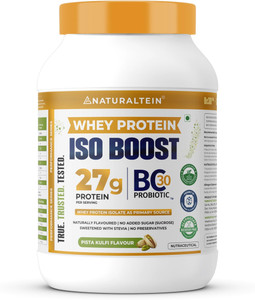 NATURALTEIN ISO BOOST – 27g Clean Protein with BC30 Probiotic | 3X Better Absorption Whey Protein
