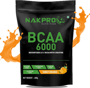 Nakpro BCAA 6000 | Instantized 2:1:1 BCAA | helps in High Intensity Training / Workout| BCAA