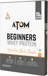 AS-IT-IS Nutrition ATOM Beginners Whey with DigeZyme, 15g Protein, Easy Carry No Excuse Sachet Whey Protein