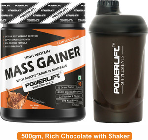 POWERLIFT for Muscle Protein Powder with Shaker Weight Gainers/Mass Gainers