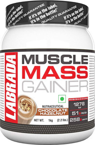 Labrada Muscle Mass Gainer Chocolate Hazelnut| Weight Gainer with Protein|3 Servings वेट गेनर्स/ मास गेनर्स