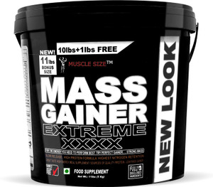 MUSCLE SIZE Extreme mass gainer Blend High Protein Powder 11lbs Weight Gainers/Mass Gainers