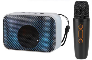 BASS BLING Wireless Karaoke Mic with Bluetooth Speaker, 4Hrs Playtime, RGB Lights Home Party, Traveling Speaker With Mic Indoor, Outdoor PA System