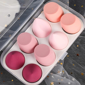 फीलहाई Blender Sponge 8 Pcs in A Storage Box ,Makeup Cosmetic Puff Sponge