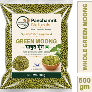 PANCHAMRIT NATURALS Organic Unpolished Green Moong Dal (Whole)