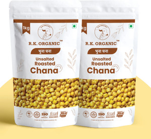 R K ORGANIC Yellow Roasted Chana (Split/Chilka)