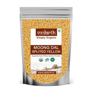 Vedarth Organic Unpolished Yellow Moong Dal (Split)