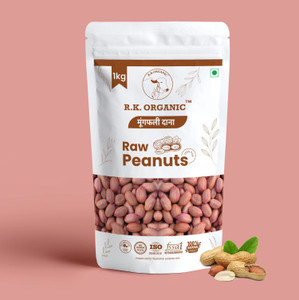 R K ORGANIC Organic Red Raw Peanut (Whole) (Groundnut Seeds, Whole Peanuts, Raw Groundnut, desi groundnut, farm fresh groundnut)