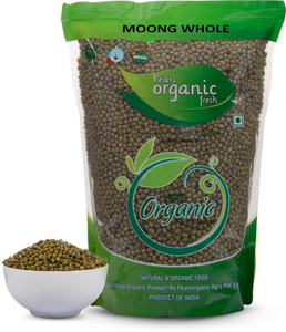 Pearl Organic Fresh Green Moong Dal (Whole) (Whole / Unpolished)