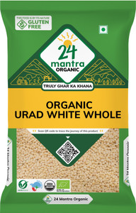 24 mantra ORGANIC Organic White Urad Dal (Whole)