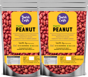 jaivikearth Organic Red Peanut (Whole) (organic red peanut sing dana moongfali dane 1kg)