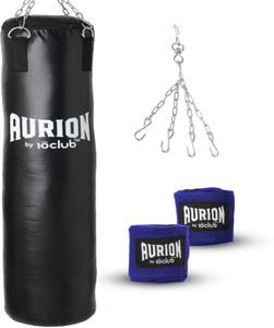 Aurion by 10Club Unfilled Feet Boxing Punching Bag Combo with Gloves,  Chain and Accessories Hanging Bag Buy Aurion by 10Club Unfilled Feet