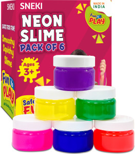 sneki (6 Slime kit) Toys jelly slime putty clay toys kit set pack for girls kids Jelly Multicolor Putty Toy