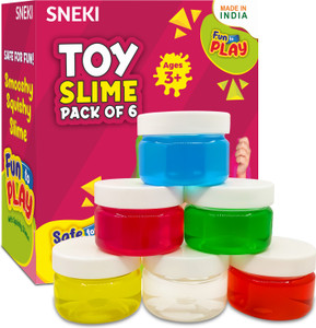 sneki SET OF 6 SLIME Scented DIY Magical Slime putty Toy Set Kit for Girls Boys Kids Multicolor Putty Toy