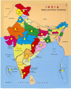 GAMLOID Indian Map /Board Game/Educational/Learning Game for Kids Accessories