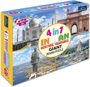 BOOKFORD 4 In 1 Indian Heritage Tresures Jigsaw Puzzle Game & Fun and Learning