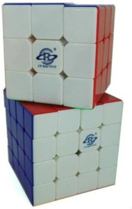 Authfort Imported 3X3 and 4X4 Stickerless High Speed Rubic Magic Cube ( Combo) 2 Pcs