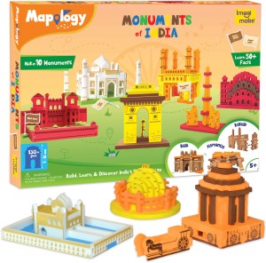 Imagimake Mapology Monuments of India- Construction Set- Make 10 Monuments- for 5 Years+