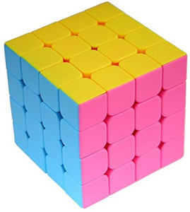 Authfort 4x4x4 Stickerless Magic Rubick Cube with Adjustable Tightness CB39