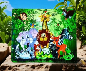 Mastermart Jungle Book Jigsaw Puzzle for Kids - in Eco Friendly Jut Potli