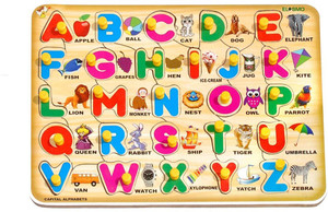 PABAH Capital Alphabets Letters Learning Educational Tray Toy for Kids, Pre-School