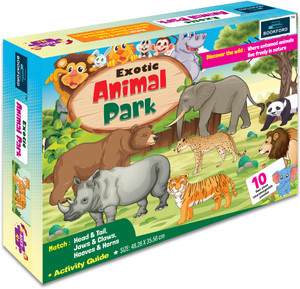 BOOKFORD Exotic Animal Park Jigsaw Puzzle Game & Fun and Learning