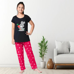 HEYDALS Kids Nightwear Girls Graphic Print Cotton Blend