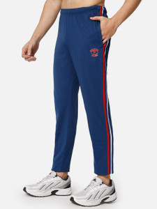 Proxima Striped Men Blue Track Pants