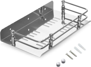 Flipkart SmartBuy Stainless Steel Bathroom Shelf Rack / Kitchen Shelf / Wardrobe Shelf / Shampoo Perfume Rack / Kitchen Rack Steel Wall Shelf