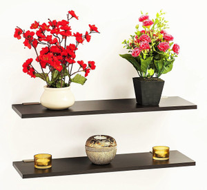 Madhuran 15X50 CM Wenge S2 MDF (Medium Density Fiber) Wall Shelf
