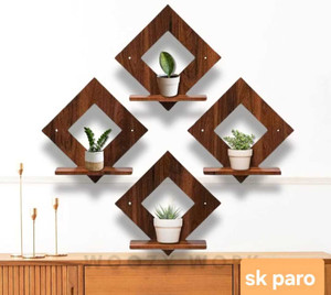 Sage Wooden Wall Shelf
