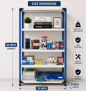Joufler 5 Layer 60x35x9 Inch Iron Wall Shelf - Image 5