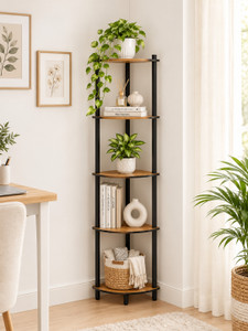 SmartEcom Corner Rack MDF (Medium Density Fiber) Wall Shelf