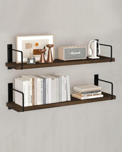 Dime Store Engineered Wood 2Tier Kitchen Wall Stoarge Rack Wooden Wall Shelf