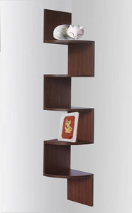 Martemporim Wall In Zig Zag Corner Wooden Wall Shelf