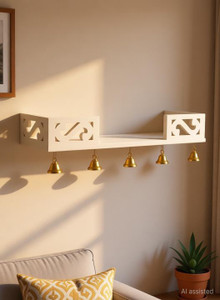 woodinzo Wooden Wall Shelves Temple Shelf, Temple for Statue,Office Wall,Wall Stand MDF (Medium Density Fiber) Wall Shelf